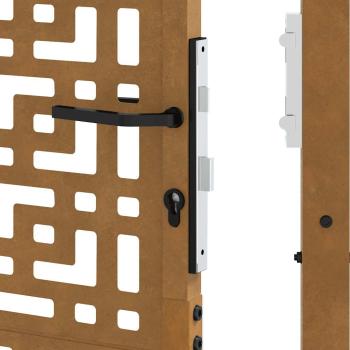 Gartentor 105x180 cm Wetterfester Stahl Kreuz-Design