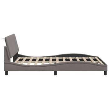 Bettgestell ohne Matratze Taupe 120x200 cm Stoff