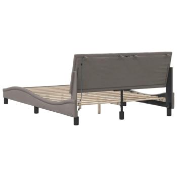 Bettgestell ohne Matratze Taupe 120x200 cm Stoff