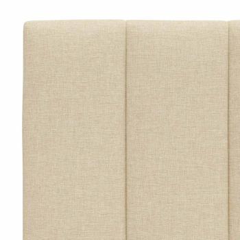 Bettgestell ohne Matratze Creme 100x200 cm Stoff