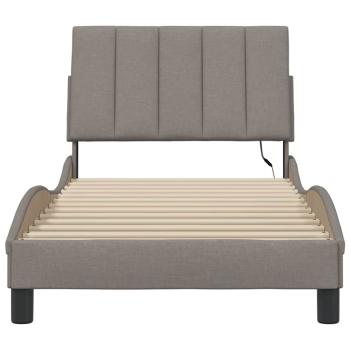 Bettgestell ohne Matratze Taupe 90x190 cm Stoff