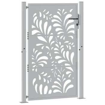 Gartentor 105x155 cm Wetterfester Stahl Wellen-Design
