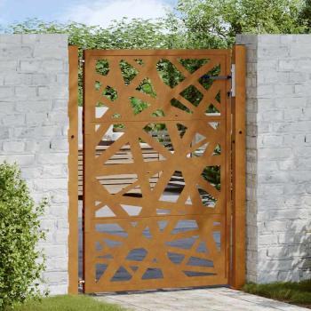 ARDEBO.de - Gartentor 105x130 cm Wetterfester Stahl Lichtdesign