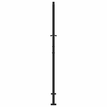 Gartentor Schwarz 105x180 cm Stahl Blatt-Design