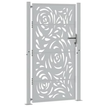 Gartentor 105x180 cm Wetterfester Stahl Flammen-Design