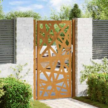 ARDEBO.de - Gartentor 105x180 cm Wetterfester Stahl Lichtdesign