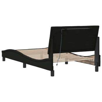 Bettgestell ohne Matratze Schwarz 100x200 cm Stoff