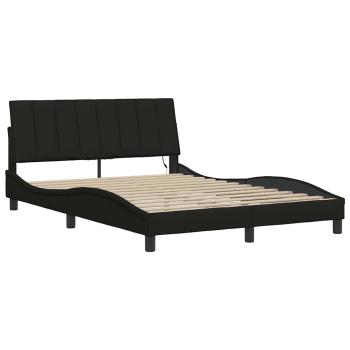 Bettgestell ohne Matratze Schwarz 140x190 cm Stoff