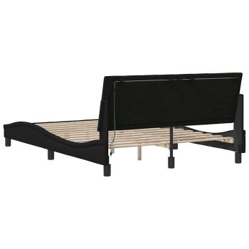 Bettgestell ohne Matratze Schwarz 140x190 cm Stoff