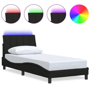 Bettgestell ohne Matratze Schwarz 90x190 cm Stoff