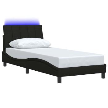 Bettgestell ohne Matratze Schwarz 90x190 cm Stoff
