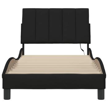 Bettgestell ohne Matratze Schwarz 90x190 cm Stoff