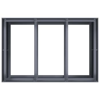 Pflanzgefäß Anthrazit 120x80x80 cm Stahl