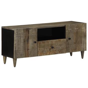 ARDEBO.de - TV-Schrank Hellgrau 105x33,5x46 cm Massivholz Mango