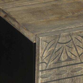 TV-Schrank Hellgrau 105x33,5x46 cm Massivholz Mango
