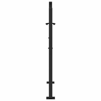 Gartentor Schwarz 105x105 cm Stahl Wellen-Design