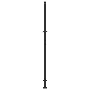 Gartentor Schwarz 105x205 cm Stahl Lichtdesign