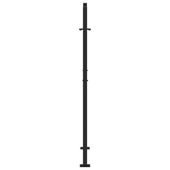 Gartentor Schwarz 105x155 cm Stahl Lichtdesign