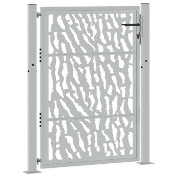 Gartentor 105x130 cm Wetterfester Stahl Spurendesign