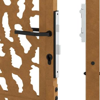 Gartentor 105x130 cm Wetterfester Stahl Spurendesign