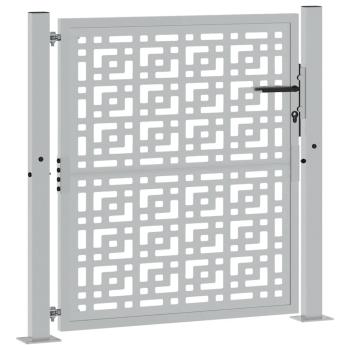 Gartentor 105x105 cm Wetterfester Stahl Kreuz-Design