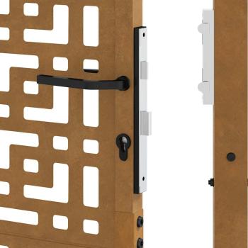 Gartentor 105x105 cm Wetterfester Stahl Kreuz-Design