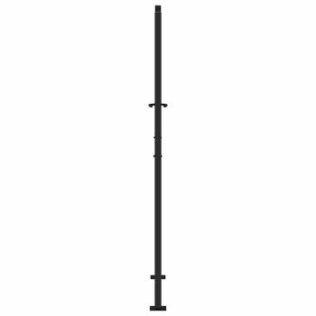 Gartentor Schwarz 105x180 cm Stahl Wellen-Design