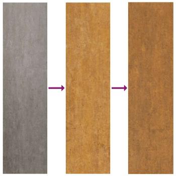 Gartentor 105x105 cm Wetterfester Stahl Blatt-Design