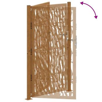 Gartentor 105x180 cm Wetterfester Stahl Spurendesign