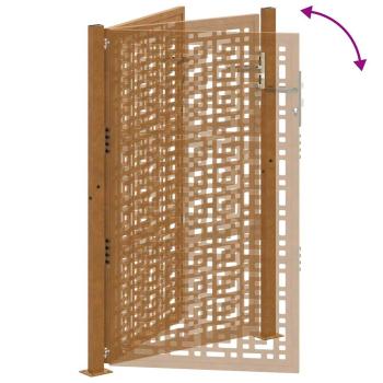 Gartentor 105x155 cm Wetterfester Stahl Kreuz-Design