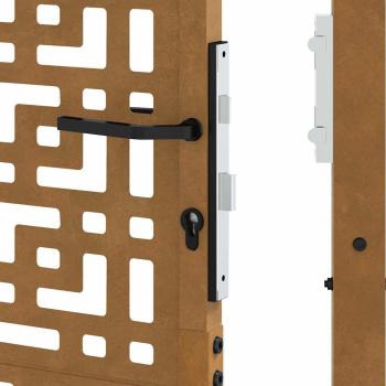 Gartentor 105x155 cm Wetterfester Stahl Kreuz-Design