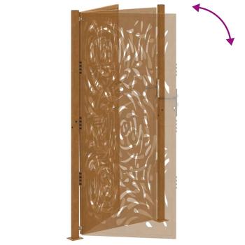 Gartentor 105x205 cm Wetterfester Stahl Flammen-Design