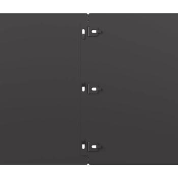 Rasenkanten 10 Stk. Schwarz 25x103 cm Kaltgewalzter Stahl