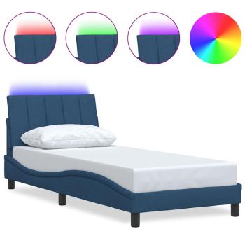 Bettgestell ohne Matratze Blau 80x200 cm Stoff