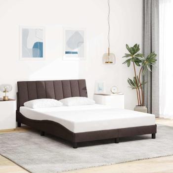 ARDEBO.de - Bettgestell ohne Matratze Dunkelbraun 120x200 cm Stoff
