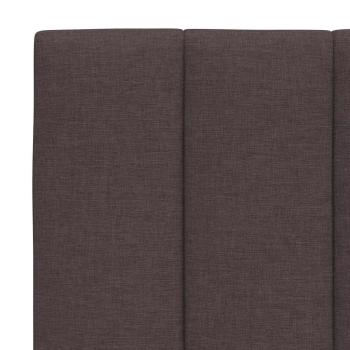 Bettgestell ohne Matratze Dunkelbraun 120x200 cm Stoff