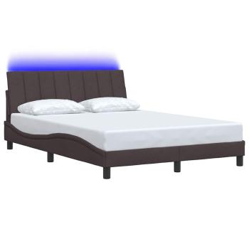 Bettgestell ohne Matratze Dunkelbraun 120x200 cm Stoff