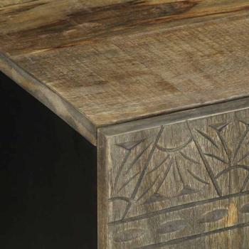 ARDEBO.de - TV-Schrank Hellgrau 105x33,5x46 cm Massivholz Mango