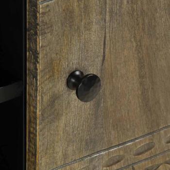 TV-Schrank Hellgrau 105x33,5x46 cm Massivholz Mango