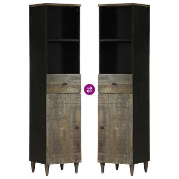 Badschrank 38x33x160 cm Massivholz Mango