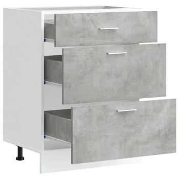 Küchenunterschrank Betongrau Holzwerkstoff