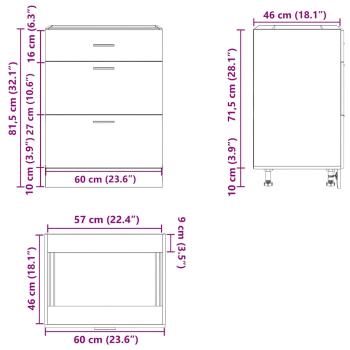 Küchenunterschrank Artisan-Eiche Holzwerkstoff