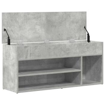 Schuhbank Betongrau 102x30,5x45 cm Holzwerkstoff