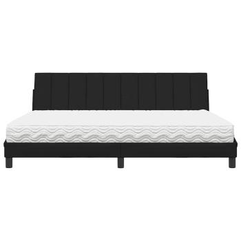 Bett mit Matratze "Hanko" Schwarz 200x200 cm Stoff