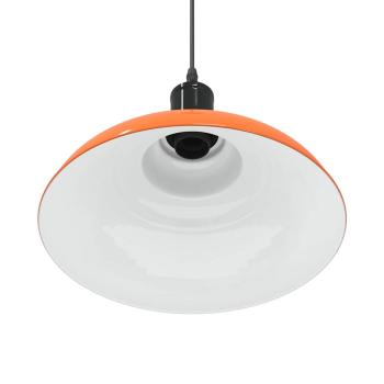 Pendelleuchte Höhenverstellbar E27 Orange Glänzend Ø31cm Metall