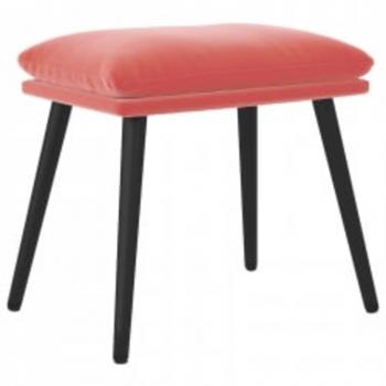 Relaxsessel mit Hocker Rosa Samt