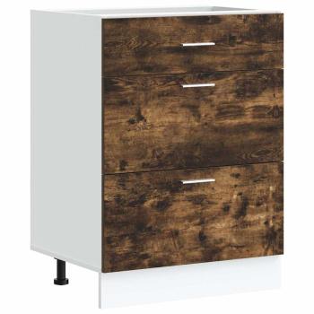 Küchenunterschrank Räuchereiche Holzwerkstoff