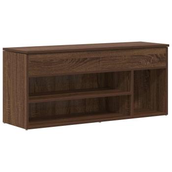 Schuhbank Braun Eichen-Optik 102x30,5x45 cm Holzwerkstoff