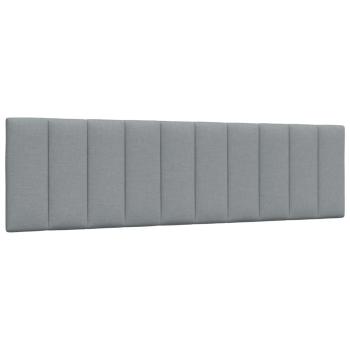 Bett mit Matratze Hellgrau 180x200 cm Stoff