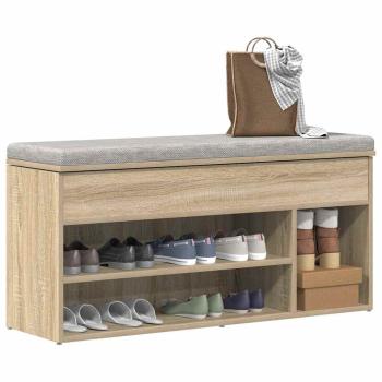 ARDEBO.de - Schuhbank Sonoma-Eiche 102x30,5x45 cm Holzwerkstoff